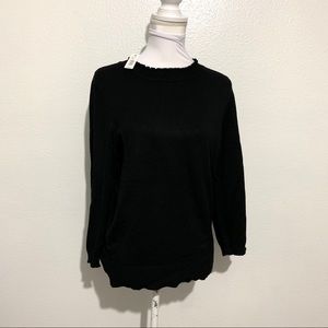 NWT - Max Studio Black 3/4 Sleeve Sweater